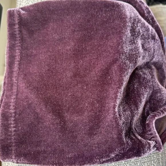 Don’t Ask Why Crushed Velvet Halter Top Crop One Size Purple Made in Italy Y2K - Picture 2 of 7